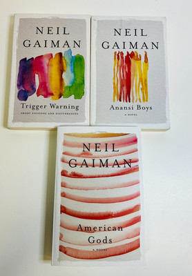 Neil Gaiman Lot x 3 American Gods, Anansi Boys, & Trigger Warning Paperbacks