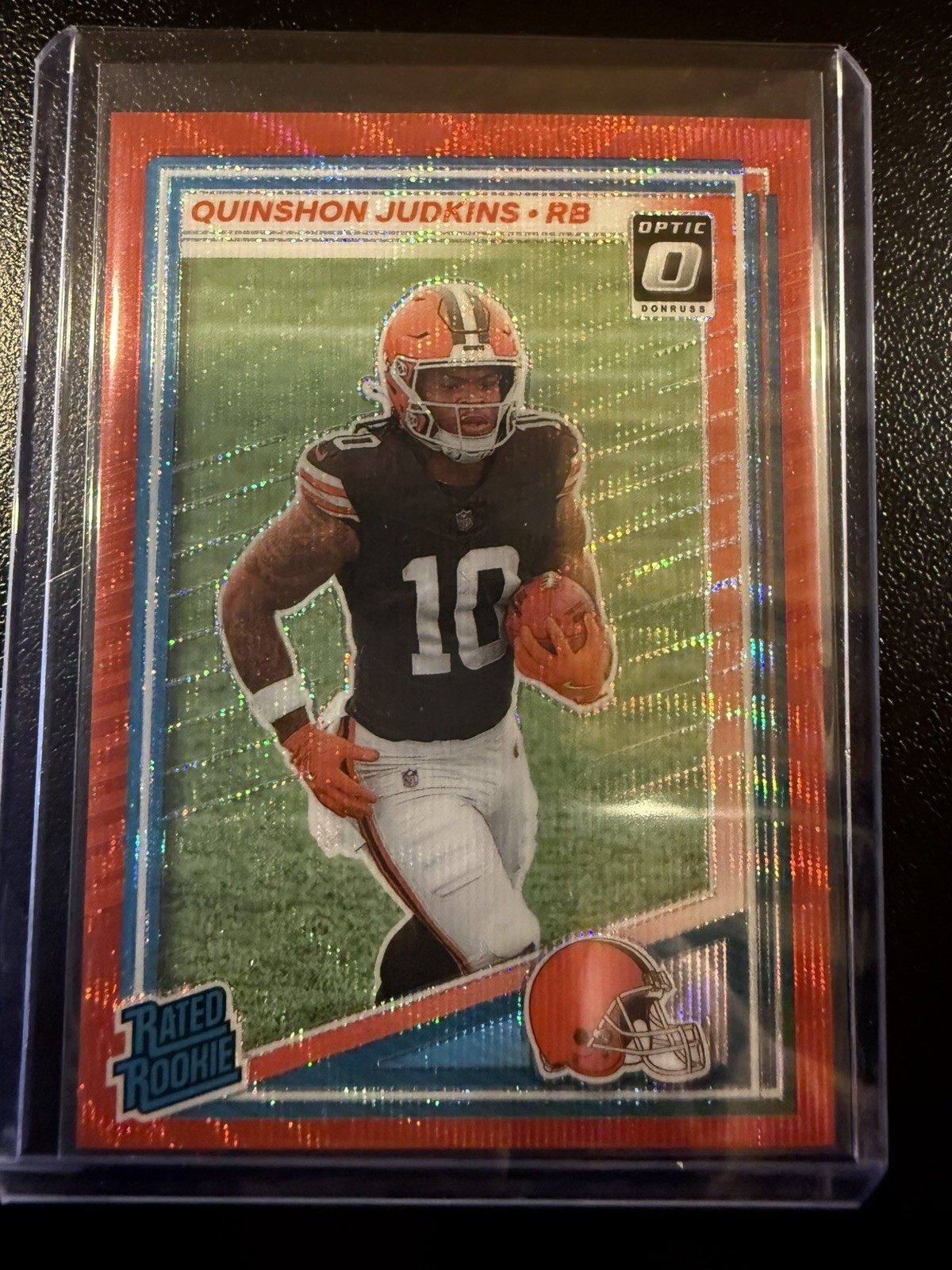 2025 Panini Donruss Optic Preview #330 Quinshon Judkins RC Red Wave