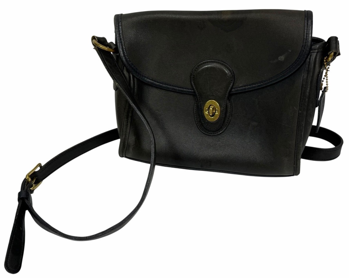 Vintage 90s Coach Devon #9908 Navy Blue Crossbody Purse Handbag