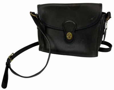 Vintage 90s Coach Devon #9908 Navy Blue Crossbody Purse Handbag 