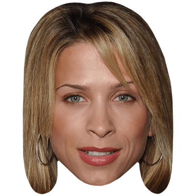 Christina Cox (lange Haare) Promi Maske, flaches Kartengesicht, Kostüm Maske