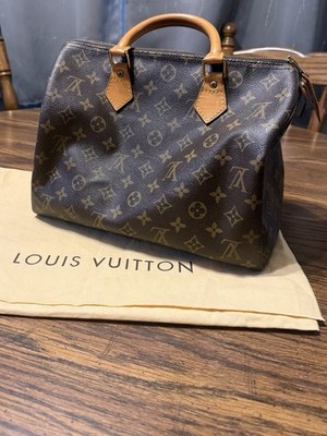 Authentic Louis VuittonSpeedy 30 MonogramCanvas Brown Leather  