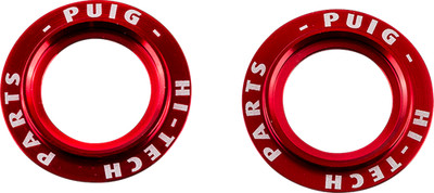 Puig Hi-Tech Parts 20271R Axle Slider Rings - Red - Set