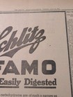 JULY 22, 1919 NEWSPAPER PAGE #2217- SCHLITZ FAMO- PRE-PROHIBITION NON ALCOHOL  — photo 3