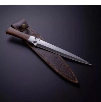 Hand-Forged D2 Steel Hunting Bowie Dagger   Camping & Outdoor Knife.CBH013
