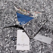 Robert Graham NWT Aegean Casual Button Down Shirt Size XL Classic Fit in Gray