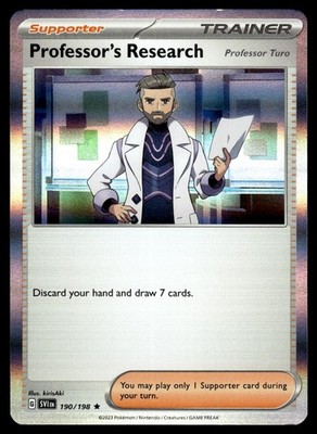 Professor's Research (Professor Turo) 190/198 Scarlet & Violet Holo NM Englisch