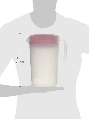 Rubbermaid Clear Pitcher, 1 Gallon, Red 128 Ounces, - Image 3 of 4