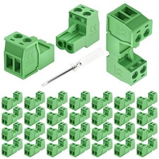 30 Sets 2P 15A 300V Terminal Block Assortment 5.08mm Pitch PCB Mount 12 AWG
