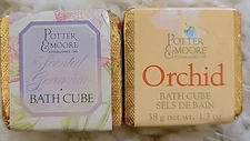 Vintage Potter & Moore Sented Geranium And Orchid BATH CUBES New old stock