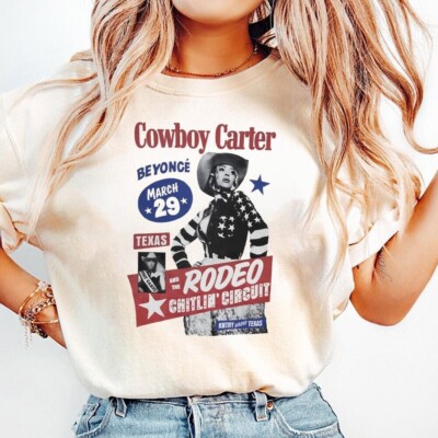 Beyoncé Cowboy Carter And Rodeo Chitlin  Circuit Retro Style T-shirt
