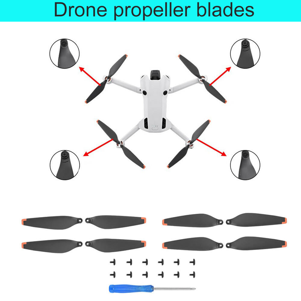 16pcs Camera Drone Propeller Propeller Blades Kit with Screw for DJI MINI4 PRO-image
