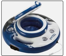Intex Mega Chill Inflatable Floating 24 Can Beverage Cooler for River Run Tubes