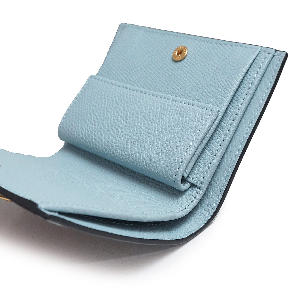 Valentino Garavani V Logo Signature Small Wallet Calfskin
