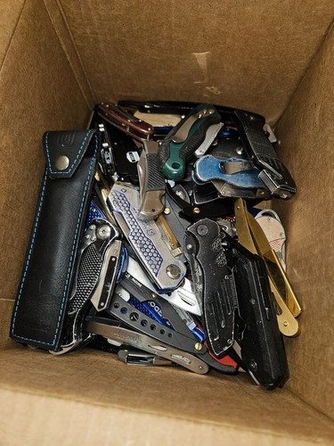 BIG Lot of 60 TSA Pocket Knives Folding Utility Knives and Straight ...