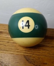 Vintage Green Striped 14 Pool Billiard Ball 2 1/4" Regulation Size