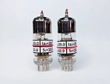 US Stock! 6N6P / 6N6 / 6Н6П RED-TIP MATCHED PAIR (2pcs) MILITARY GOLD GRID TUBES