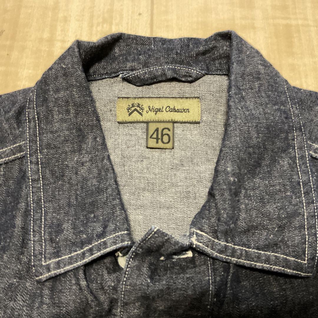 Nigel Cabourn Short Sleeve Utility Shirt Indigo Size 46 Used