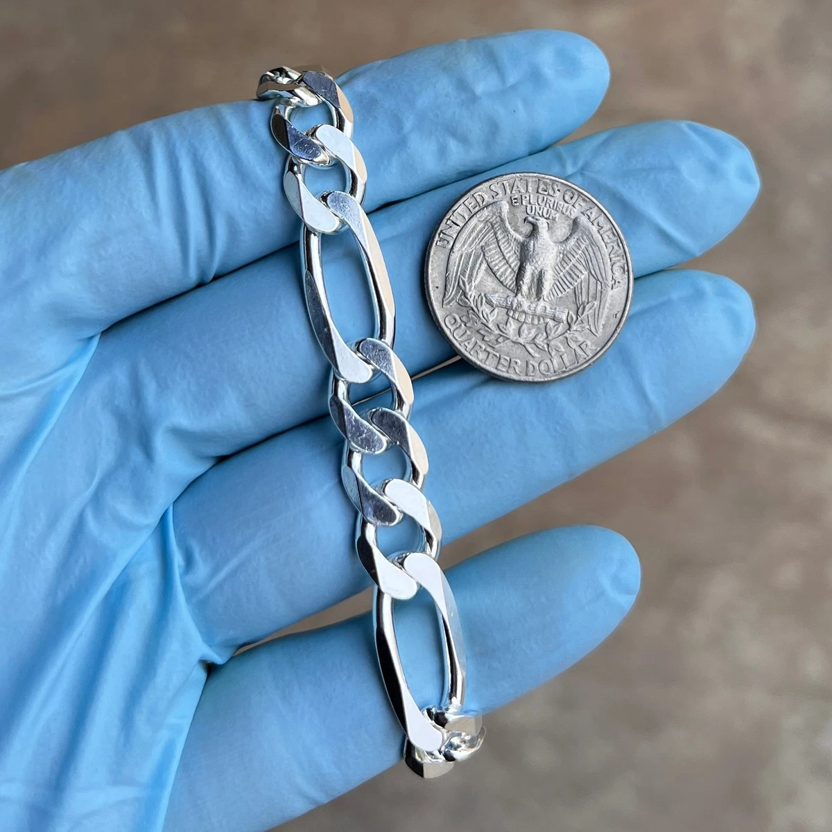 10mm sterling sale silver figaro chain