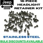 <!--F#f_0-->1987-1995 Jeep Wrangler Headlight Trim Ring Retainer Bucket Screws Stainless OEM<!--F/-->