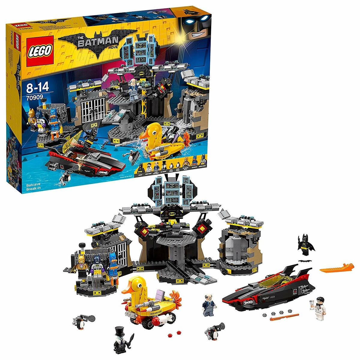 Lego Batman Movie DC 70909 BATCAVE BREAK-IN Penguin Bruce Wayne Suits  Alfred NEW