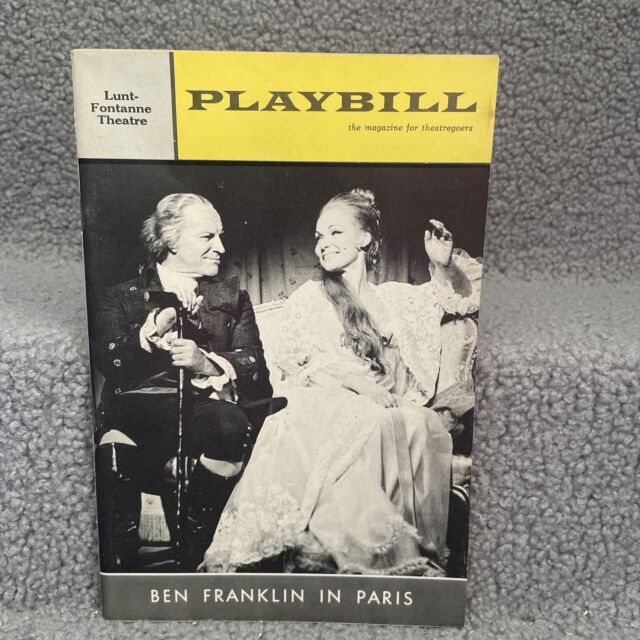 Ben Franklin In Paris - Preston - Playbill - Lunt-Fontanne Theatre