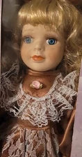 Classical Treasures Porcelain Doll Collection1980.Blonde Hair Blue Eyes. New Box