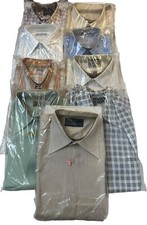 Vintage Mixed Brand Men Dress Shirt Lot Of 9 Size 15 1/2 - 16 Short Long Sleeve
