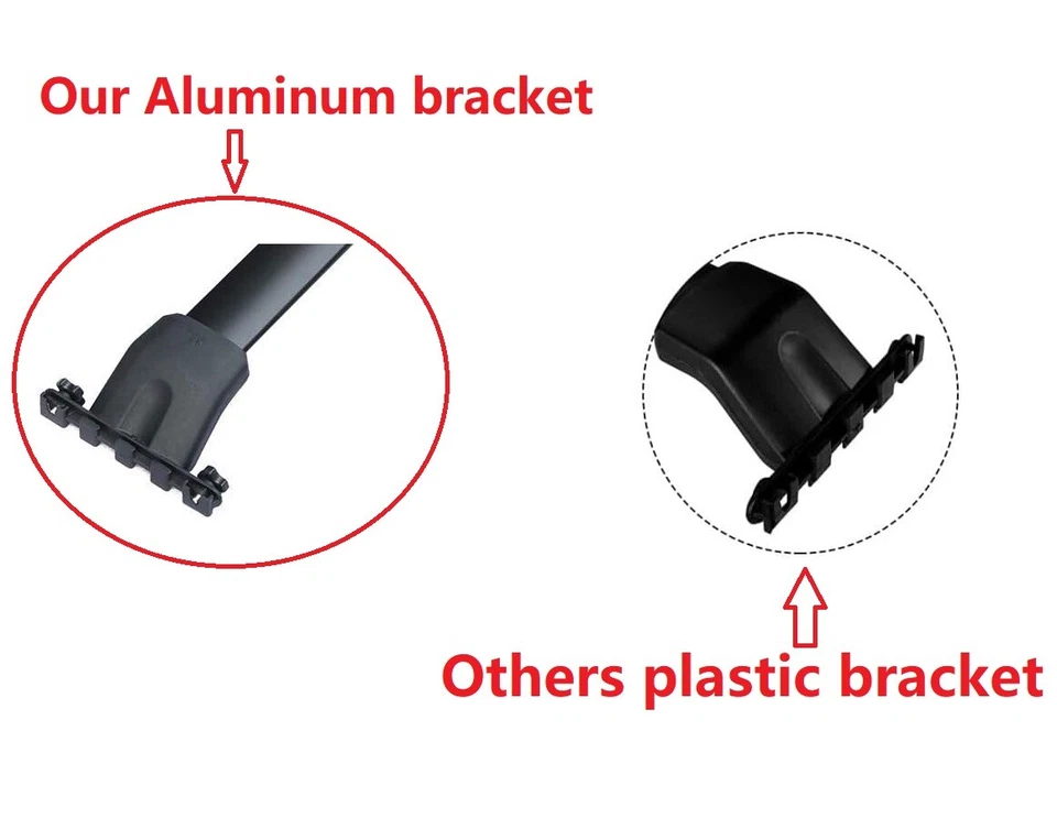 4 piezas portaequipajes de techo para Honda Pilot 2009-2015 barras transversales + rieles de techo riel lateral negro Foto 2 de 4