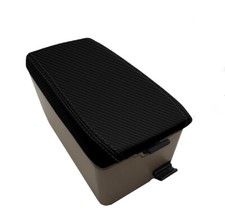 Console Lid Armrest Cover Carbon Fiber For Subaru Forester Xt 03-08 Black