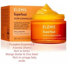ELEMIS Superfood AHA GLOW CLEANSING BUTTER 3oz/90ml Full Size SEALED retail 45