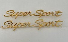 1965-1966 65 66 Impala 24k Gold Plated Fender Emblem Scripts
