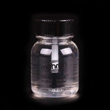 MEHRON FIXATIVE "A" MODELING WAX CLEAR LIQUID PLASTIC SEALER MAKEUP W/ BRUSH 1OZ