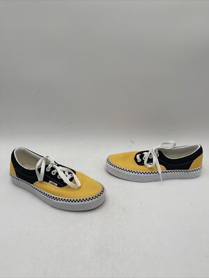 Vans Era Checkerboard Skate Shoe - Spectra Yellow Black Size 5.5M/7W
