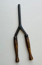 Vintage Hair Styling Curling Iron 9 Wood Handles