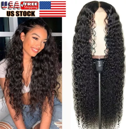 Parrucca AA capelli anteriori donna brasiliana umana lunga pizzo ricci parrucche capelli ondulati US 2024 - Foto 3 di 15