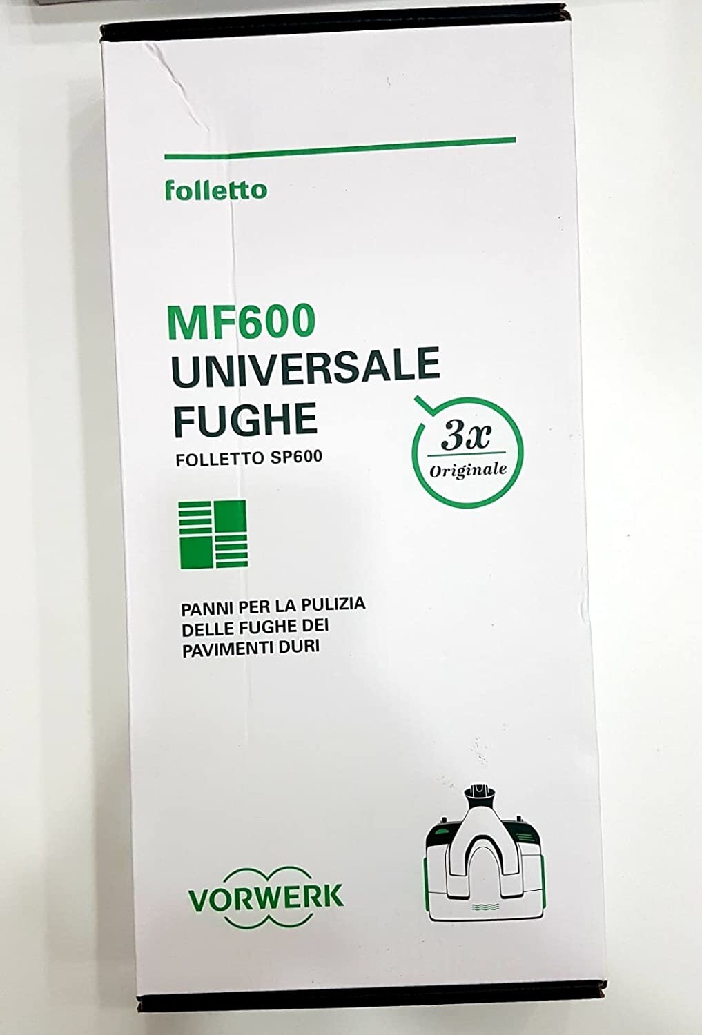 Panni Fughe Folletto SP600 Originali | Set 3 Pezzi MF600 Vorwerk