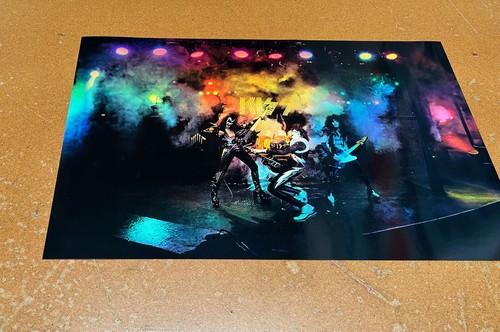 Ace Frehley ALIVE era color changing holograph poster BIG 24" x 16" KISS 70s - 第 6/6 張圖片