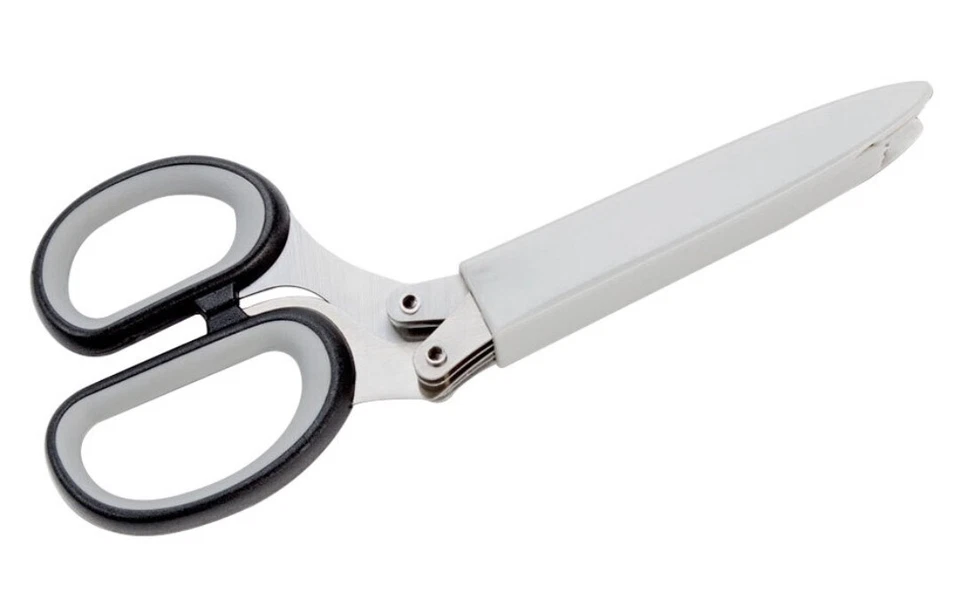 3 1/4" 5-Blade Stainless Steel Herb Shears with Blade Guard Mercer Culinary  - Image 2 of 4