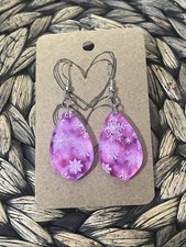 Pink Snowflake Earrings