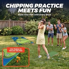LIFE GOLF CHIPPING GAME SET GOLF STICKY BATTLE MAT WITH 20 STICKY BALLS TOY