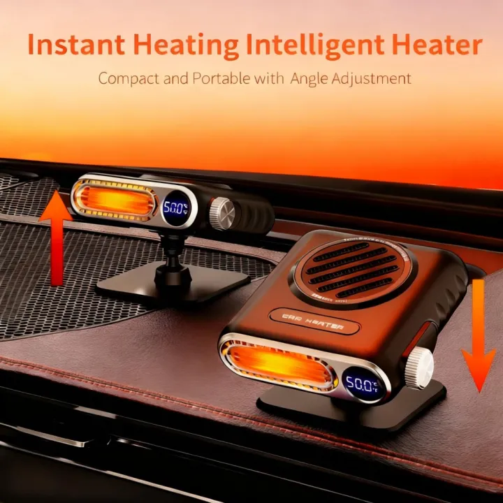 12v Dc Electric Ringer 1500W Digital Electric Car Heater 12V DC Heating Fan Defogger Defroster ...
