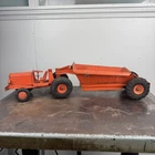 Vtg 1950s Doepke Model Toys Orange Euclid Bottom Dump Earth Mover Pressed Steel