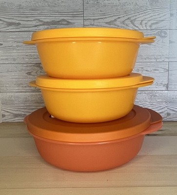 Tupperware CrystalWave Plus 3 pc set (1) 3.5 Cups, (2) 2.25 Cups NEW!