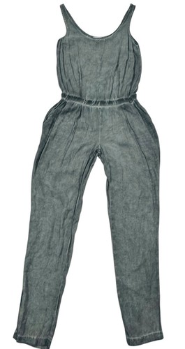Anthropologie Cloth & Stone Gray Jumpsuit Women Size S Sleeveless Overalls Rayon