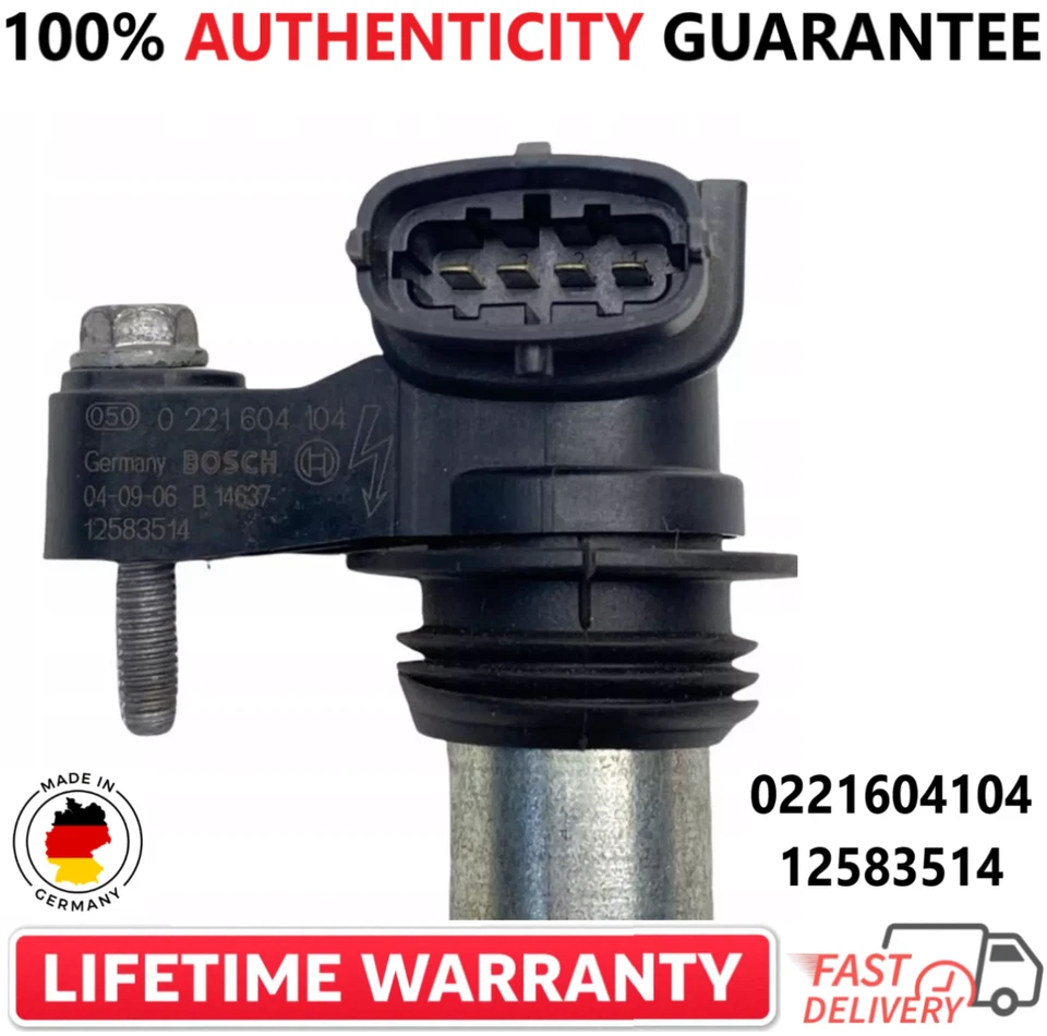 Bobinas de encendido Bosch X6 OEM 2004-2009 para Cadillac, Saab, Buick V6, 0221604104 Foto 3 de 4