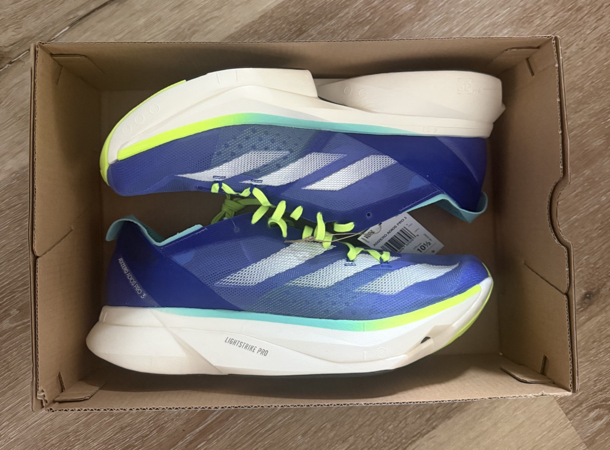 Size 9.5-adidas Adizero Adios Pro 3 Men's Running Shoes (ID3635