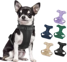 No Pull Lightweight Dog Harness: Adjustable Breathable Mesh Pet Vest Harness wit