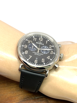 Shinola Men's Watch S0120109242 Quartz Chronograph Black Dial