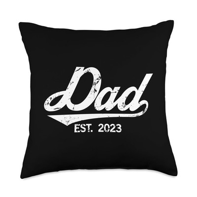 Est. 2023, Father's Day Family Matching Daddy New Dad Throw Pillow, 18x18, Mu...